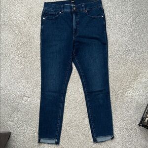 Express Deep Blue Cropped Jeans